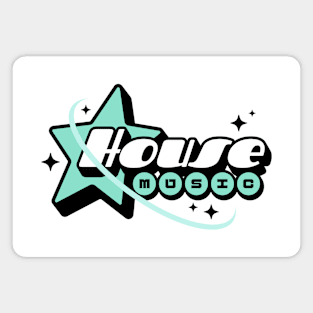 HOUSE MUSIC  - Y2K Star Galaxy (Teal) Magnet